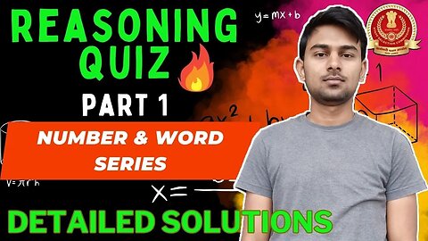 Part 1 (Solutions) Number & Word Series (Reasoning) #ssc #quiz #cgl2023 | MEWS Maths