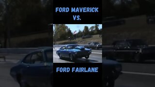 Ford Maverick Drag Racing a Ford Fairlane! Someone Gets Walked! #shorts