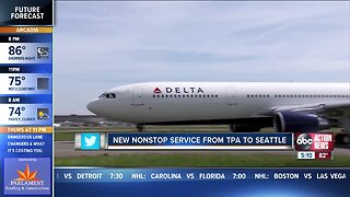 New nonstop service from Tampa to Seattle