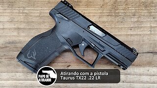 Atirando com a pistola Taurus TX22 .22 LR