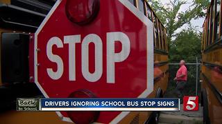 Drivers Repeatedly Ignore Bus Stop Signs