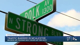 Traffic barrier causing concerns for McAlester residents