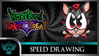 Speed Drawing: MobéBuds Trick or Treat - Shadevamp | A.T. Andrei Thomas 2022