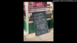 A butcher proudly describes his job.