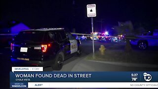 Chula Vista woman found dead in street