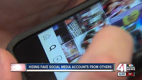 Hiding fake social media accounts from others