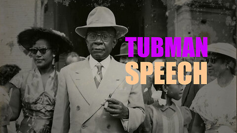 Former Liberian President William V.S. Tubman Televised Broadcasts From The Old Executive Mansion