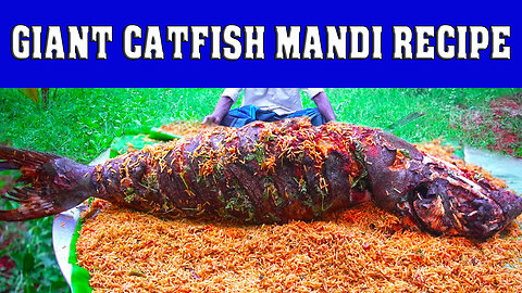 GIANT CATFISH MANDI RECIPE | Arabian Style Fish Biryani