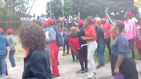 SOUTH AFRICA - Durban - EFF protest outside TVET college (Videos) (fKH)