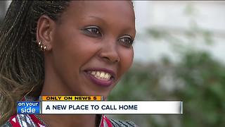 Vacant and dilapidated building in Cleveland converted to housing for refugee families