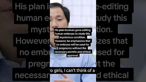 He Jiankui, the scientist behind the gene-edited babies is making waves again! #reels #short #shorts