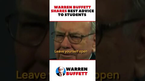 Warren Buffett Shares Best Advice To Students | Motivational Speech #shorts