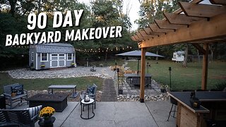 MAJOR Backyard Renovation in 90 days! || Landscaping, Pergola Build and more!