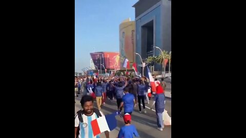 Football fans today on Doha Corniche.#Qatar2022 #FIFA #Qatar #WorldCup #Doha #Corniche