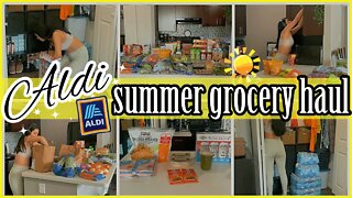 *NEW* TWICE A MONTH AFFORDABLE ALDI SUMMER GROCERY HAUL & GROCERY PUT AWAY WITH ME 2022 | ez tingz