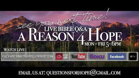 A Reason 4 Hope Bible Q&A - A Tale of Two Cities, Adultery, and Short Memories