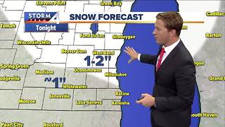 First measurable snow arrives tonight