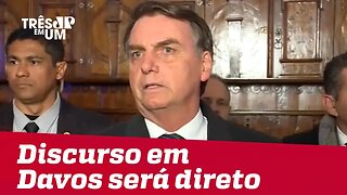 Jair Bolsonaro chega à Suíça e diz que discurso em Davos será 'curto, objetivo e claro'