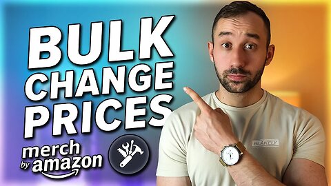 💲Amazon Merch: How to Change Prices in BULK💲 (Productor Tutorial)