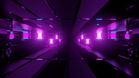FREE background video | 4k uhd 60fps neon sci-fi tunnel