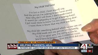 Cards for dads who lost kids to violence