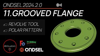 🟢 Ondsel For Beginners - Design A Grooved Flange - Ondsel Tutorial - FreeCAD Revolve | #Shorts