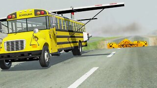 TruckFails | Bus vs 2 Large Spinner And Pit | BeamNG.Drive |TrucksFails