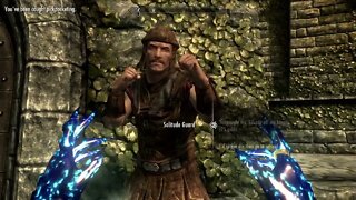 Skyrim elder scrolls v: Pickpocketing a guard while he's taking out his sword.
