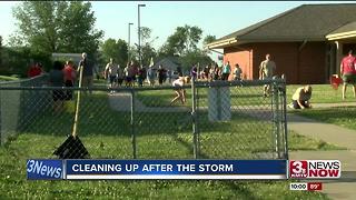 Hundreds cleanup Bellevue elementary school hit by storm