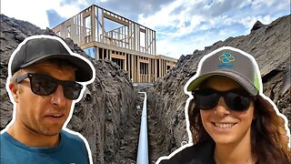 House WALLS Flying UP!! POOP Tank Going DOWN!! - Farm Home Part 6