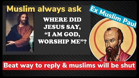 Muslim always ask a question, Where jesus said I am GOD worship me | Prophet Paul explains