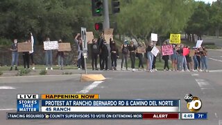Protest at Rancho Bernardo Rd & Camino Del Norte