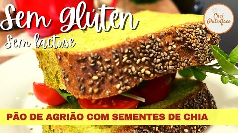 Pão de Agrião e Sementes de Chia - Sem Glúten e Sem Lactose