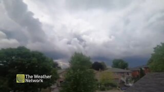 Here comes the rain! Timelapse shows storm striking