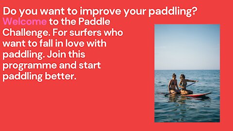Do you want to improve your paddling?