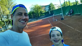 Smooth tennis serve practice age 10!