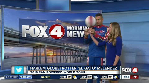 Harlem Globetrotter visits Fox 4 ahead of tour stop at Hertz Arena