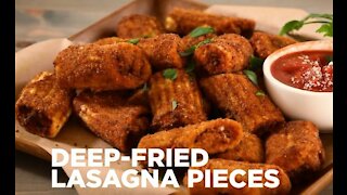 Deep Fried Lasagna Pieces Recipe