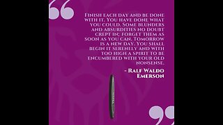 Sunday Motivation || Ralph Waldo Emerson Inspirational Quote || Never Give Up