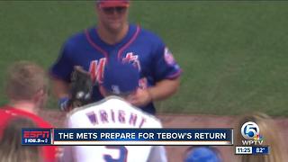 Mets Prepare For Tebow's Arrival