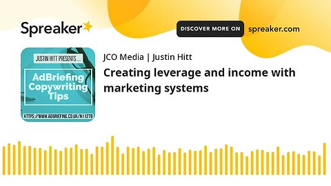 Creating leverage and income with marketing systems