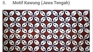 MOTIF BATIK KAWUNG JAWA TENGAH