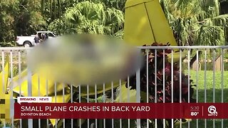 Small plane crashes in Boynton Beach backyard