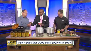 Warming up with a New Year's Good Luck Soup from Zoup!