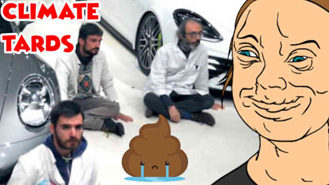 Protestors Glued to Floor Upset Porsche Won't Give Them Bowl To Poop In