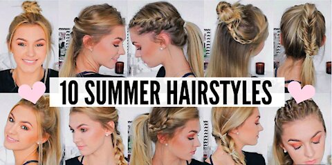 10 CUTE & EASY SUMMER HAIRSTYLES!