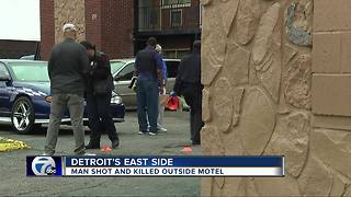 Man shot and killed outside hotel on Detroit's east side