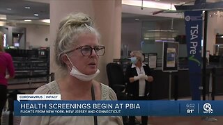 Screening begins at PBIA for travelers arriving from New York area