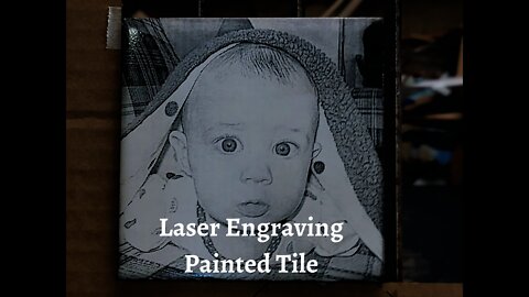 Laser Engraving Painted Tile