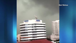 VIDEO: Possible tornado spotted over downtown Fort Lauderdale